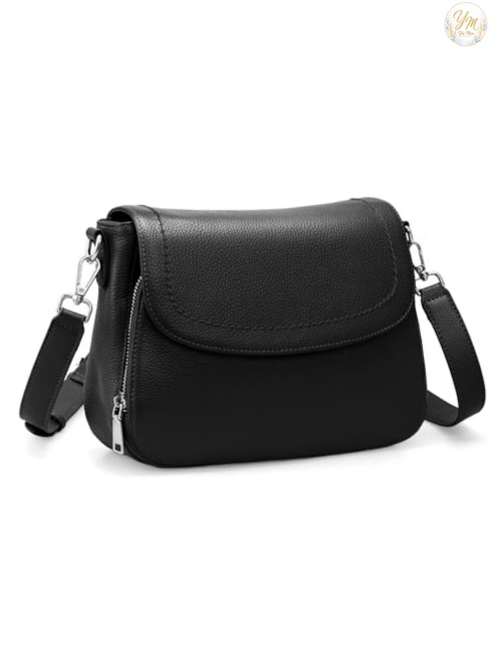 Genuine Leather Crossbody Bag for Women Saddle Purse with RFID Wallet